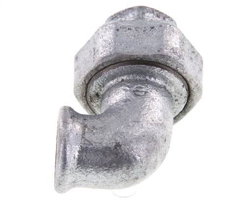 90deg Union Connector Rp1/2'' Female Cast Iron Conical Seal 25bar (351.25psi)