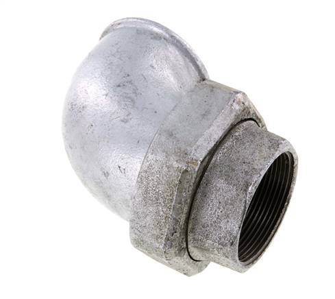90deg Union Connector Rp2'' Female Cast Iron Conical Seal 25bar (351.25psi)