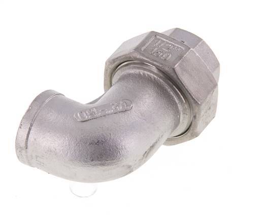 90deg Union Connector Rp1/2'' Female Stainless Steel Conical Seal 16bar (224.8psi)