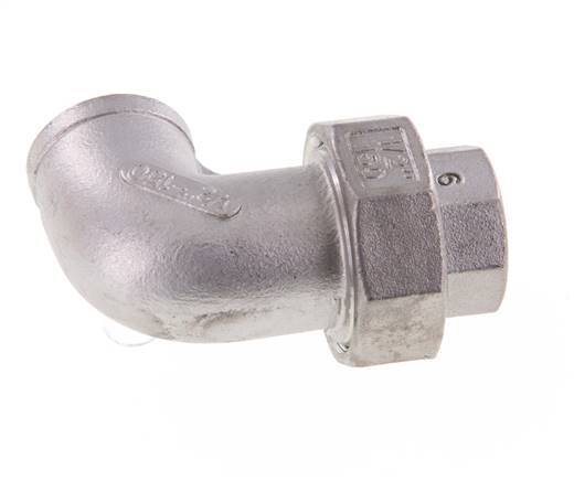 90deg Union Connector Rp1/2'' Female Stainless Steel Conical Seal 16bar (224.8psi)