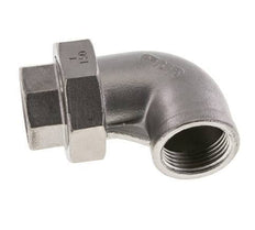 Racor de unión acodado de 90 grados Rp1'' hembra Acero inoxidable Junta plana PTFE 16bar (224.8psi)
