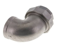 90deg Angled Union Connector Rp2'' Female Stainless Steel Flat Seal PTFE 16bar (224.8psi)