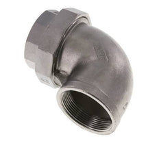 90deg Angled Union Connector Rp2'' Female Stainless Steel Flat Seal PTFE 16bar (224.8psi)