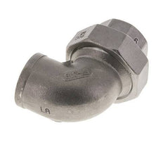 90deg Angled Union Connector Rp3/4'' Female Stainless Steel Flat Seal PTFE 16bar (224.8psi)