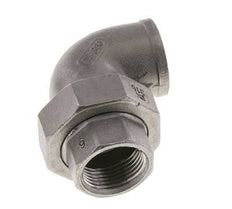 Racor de unión acodado 90deg Rp3/4'' Hembra Acero inoxidable Junta plana PTFE 16bar (224.8psi)