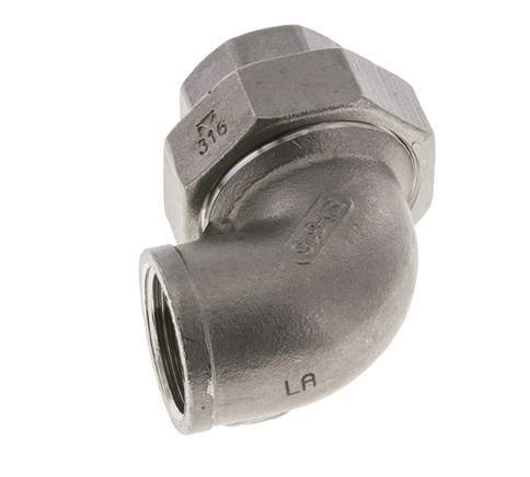 Racor de unión acodado 90deg Rp3/4'' Hembra Acero inoxidable Junta plana PTFE 16bar (224.8psi)