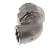 Racor de unión acodado 90deg Rp3/4'' Hembra Acero inoxidable Junta plana PTFE 16bar (224.8psi)