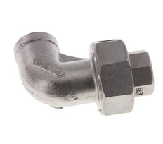 Racor de unión acodado 90deg Rp3/8'' Hembra Acero inoxidable Junta plana PTFE 16bar (224.8psi)