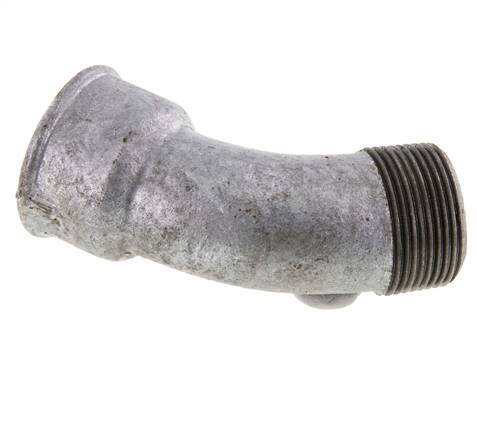 Racor codo 45deg R1 1/4'' Macho x Rp1 1/4'' Hembra Hierro fundido 25bar (351.25psi)