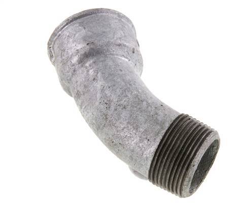 Racor codo 45deg R1 1/4'' Macho x Rp1 1/4'' Hembra Hierro fundido 25bar (351.25psi)