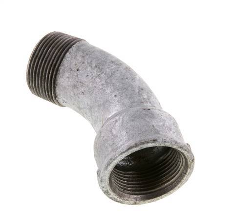 Racor codo 45deg R1 1/4'' Macho x Rp1 1/4'' Hembra Hierro fundido 25bar (351.25psi)