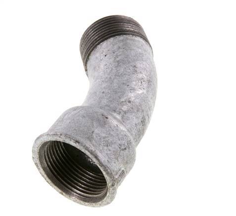 Racor codo 45deg R1 1/4'' Macho x Rp1 1/4'' Hembra Hierro fundido 25bar (351.25psi)