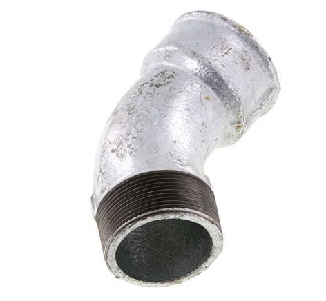 Elbow Fitting 45deg R2'' Male x Rp2'' Female Cast Iron 25bar (351.25psi)