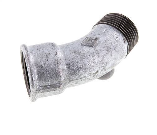 Elbow Fitting 45deg R1'' Male x Rp1'' Female Cast Iron 25bar (351.25psi)