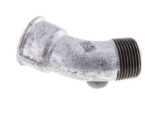 Elbow Fitting 45deg R1'' Male x Rp1'' Female Cast Iron 25bar (351.25psi)