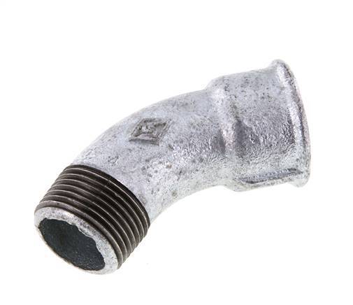 Elbow Fitting 45deg R1'' Male x Rp1'' Female Cast Iron 25bar (351.25psi)