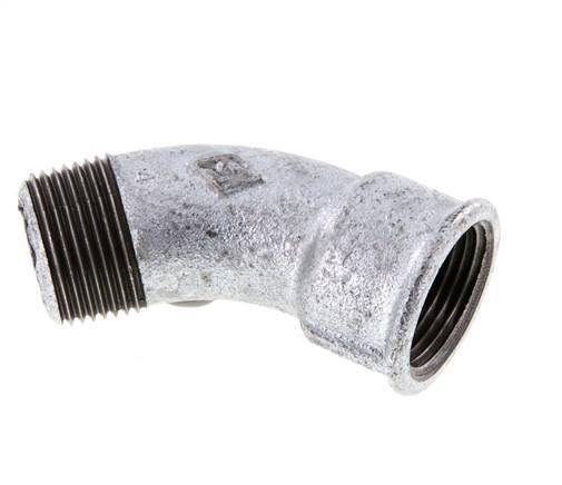 Elbow Fitting 45deg R1'' Male x Rp1'' Female Cast Iron 25bar (351.25psi)