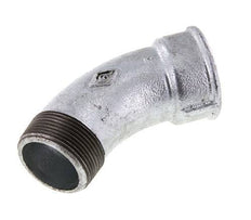 Racor codo 45deg R1 1/2'' Macho x Rp1 1/2'' Hembra Hierro fundido 25bar (351.25psi)