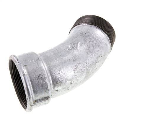 Elbow Fitting 45deg R2 1/2'' Male x Rp2 1/2'' Female Cast Iron 25bar (351.25psi)