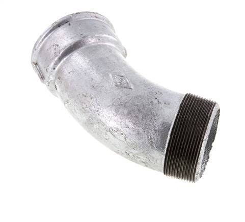 Elbow Fitting 45deg R2 1/2'' Male x Rp2 1/2'' Female Cast Iron 25bar (351.25psi)