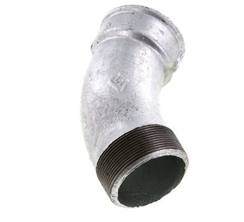 Elbow Fitting 45deg R2 1/2'' Male x Rp2 1/2'' Female Cast Iron 25bar (351.25psi)