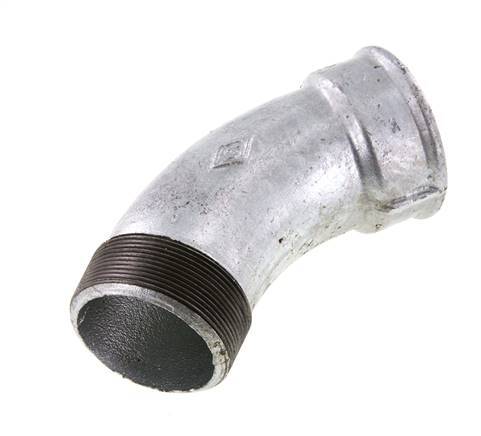 Elbow Fitting 45deg R2 1/2'' Male x Rp2 1/2'' Female Cast Iron 25bar (351.25psi)