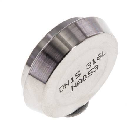 Tapa final 28mm Boquilla cónica DN 15 Acero inoxidable DIN 11851