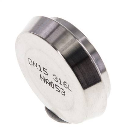 Tapa final 28mm Boquilla cónica DN 15 Acero inoxidable DIN 11851