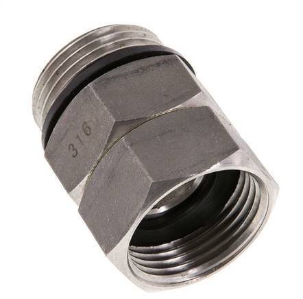 Junta Rotativa G1'' Hembra x Macho Agua Caliente Acero Inoxidable FKM 30bar (421.5psi)