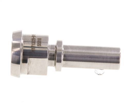 DIN 11851 Accesorio sanitario (lácteo) Cono de 28 mm x pilar de manguera de 13 mm (1/2 pulgada) Collarín de seguridad de acero inoxidable