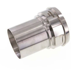 DIN 11851 Accesorio sanitario (lácteo) Cono de 100 mm x pilar de manguera de 3 pulgadas (75 mm) Collarín de seguridad de acero inoxidable