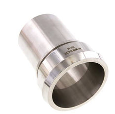 DIN 11851 Accesorio sanitario (lácteo) Cono de 100 mm x pilar de manguera de 3 pulgadas (75 mm) Collarín de seguridad de acero inoxidable