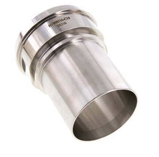DIN 11851 Accesorio sanitario (lácteo) Cono de 100 mm x pilar de manguera de 3 pulgadas (75 mm) Collarín de seguridad de acero inoxidable