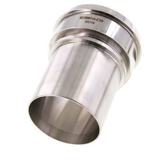 DIN 11851 Accesorio sanitario (lácteo) Cono de 100 mm x pilar de manguera de 3 pulgadas (75 mm) Collarín de seguridad de acero inoxidable