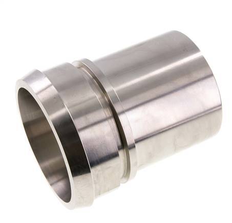 DIN 11851 Sanitary (Dairy) Fitting 120mm Cone x 4 inch (100 mm) Hose Pillar Stainless Steel Safety Collar