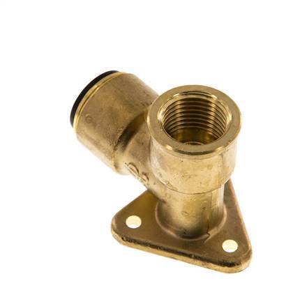 Enchufe de pared G1/2'' Hembra x 15 mm Push-in Latón 16bar (224.8psi)