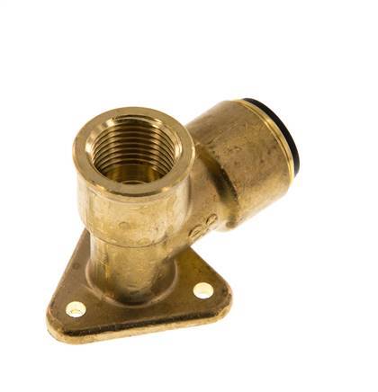 Enchufe de pared G1/2'' Hembra x 15 mm Push-in Latón 16bar (224.8psi)