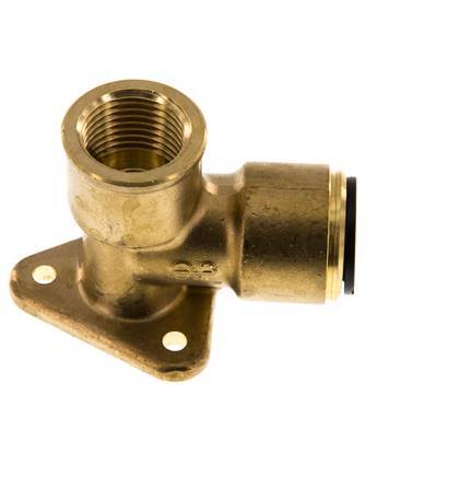 Enchufe de pared G1/2'' Hembra x 15 mm Push-in Latón 16bar (224.8psi)