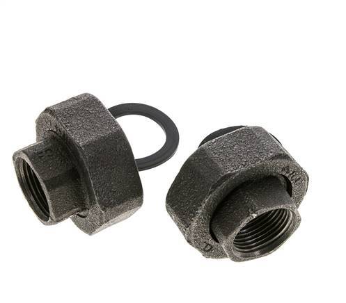 Racor de bomba Rp3/4'' x G 1 1/4 pulgadas Hierro fundido Junta plana NBR 20bar (281.0psi)