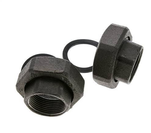 Racor de bomba Rp1 1/4'' x G 2 pulgadas hierro fundido junta plana NBR 20bar (281.0psi)