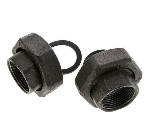 Racor de bomba Rp1 1/4'' x G 2 pulgadas hierro fundido junta plana NBR 20bar (281.0psi)