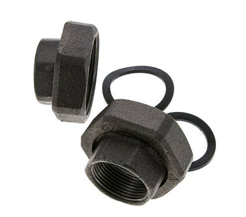 Racor de bomba Rp1 1/4'' x G 2 pulgadas hierro fundido junta plana NBR 20bar (281.0psi)