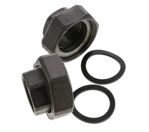 Racor de bomba Rp1 1/4'' x G 2 pulgadas hierro fundido junta plana NBR 20bar (281.0psi)