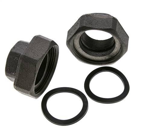 Racor de bomba Rp1 1/4'' x G 2 pulgadas hierro fundido junta plana NBR 20bar (281.0psi)