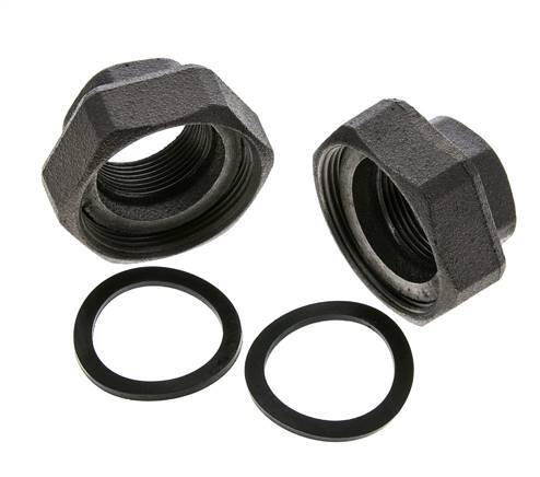 Racor de bomba Rp1 1/4'' x G 2 pulgadas hierro fundido junta plana NBR 20bar (281.0psi)