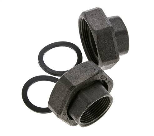 Racor de bomba Rp1 1/4'' x G 2 pulgadas hierro fundido junta plana NBR 20bar (281.0psi)