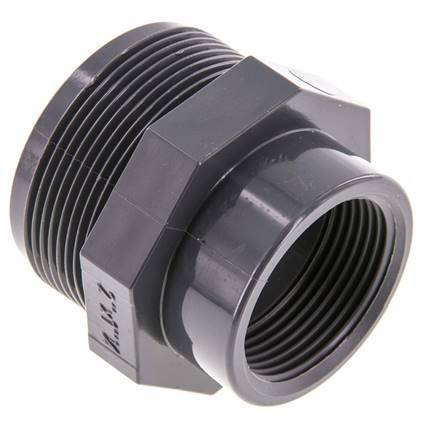 Reducing Ring Rp1 1/4'' Female x G2'' Male PVC-U 16bar (224.8psi) EN 1452-3 [2 Pieces]