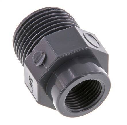Reducing Ring Rp3/8'' Female x G3/4'' Male PVC-U 16bar (224.8psi) EN 1452-3 [5 Pieces]