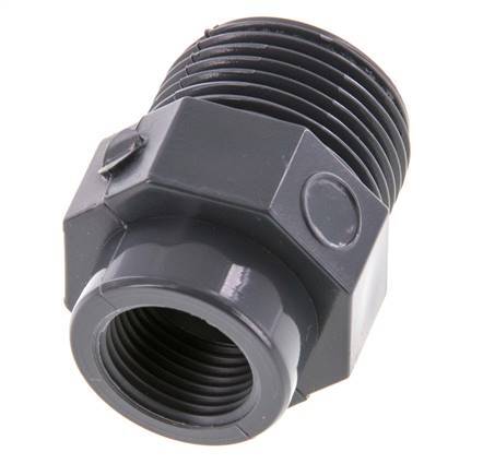 Reducing Ring Rp3/8'' Female x G3/4'' Male PVC-U 16bar (224.8psi) EN 1452-3 [5 Pieces]