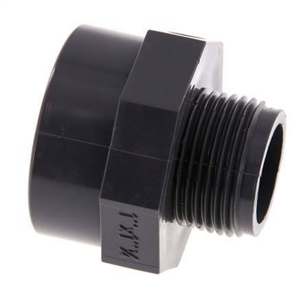 Reducing Adapter G1'' Male x Rp1 1/4'' Female PVC-U 16bar (224.8psi) EN 1452-3 [2 Pieces]